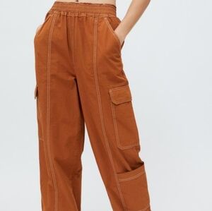 BDG poplin tie-cuff cargo/jogger pants, size XS